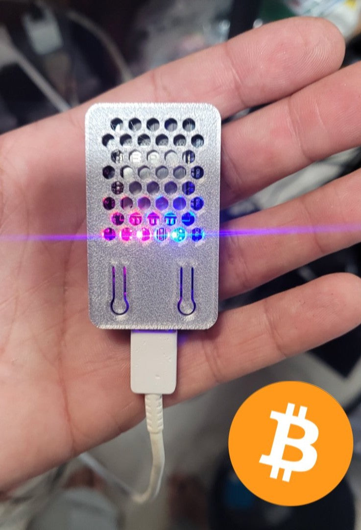 T-800 Silver Bitcoin NerdPoolMiner 350kH/s + USB-C, Bitcoin Solo Lottery Miner